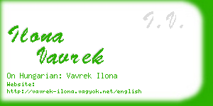 ilona vavrek business card